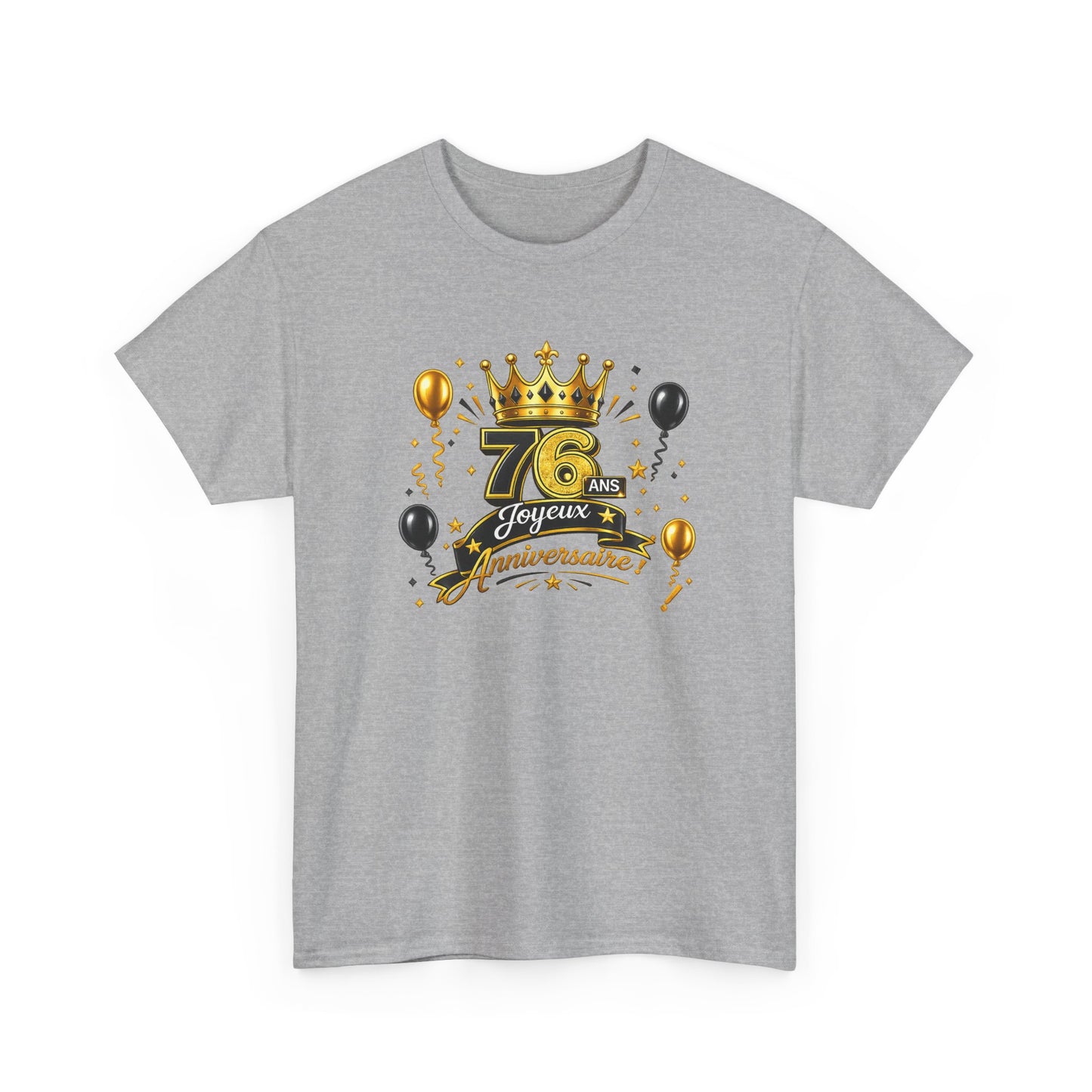 Tee Shirt Anniversaire 76 Ans Homme et Femme – Joyeux Anniversaire – Cadeau 76 Ans