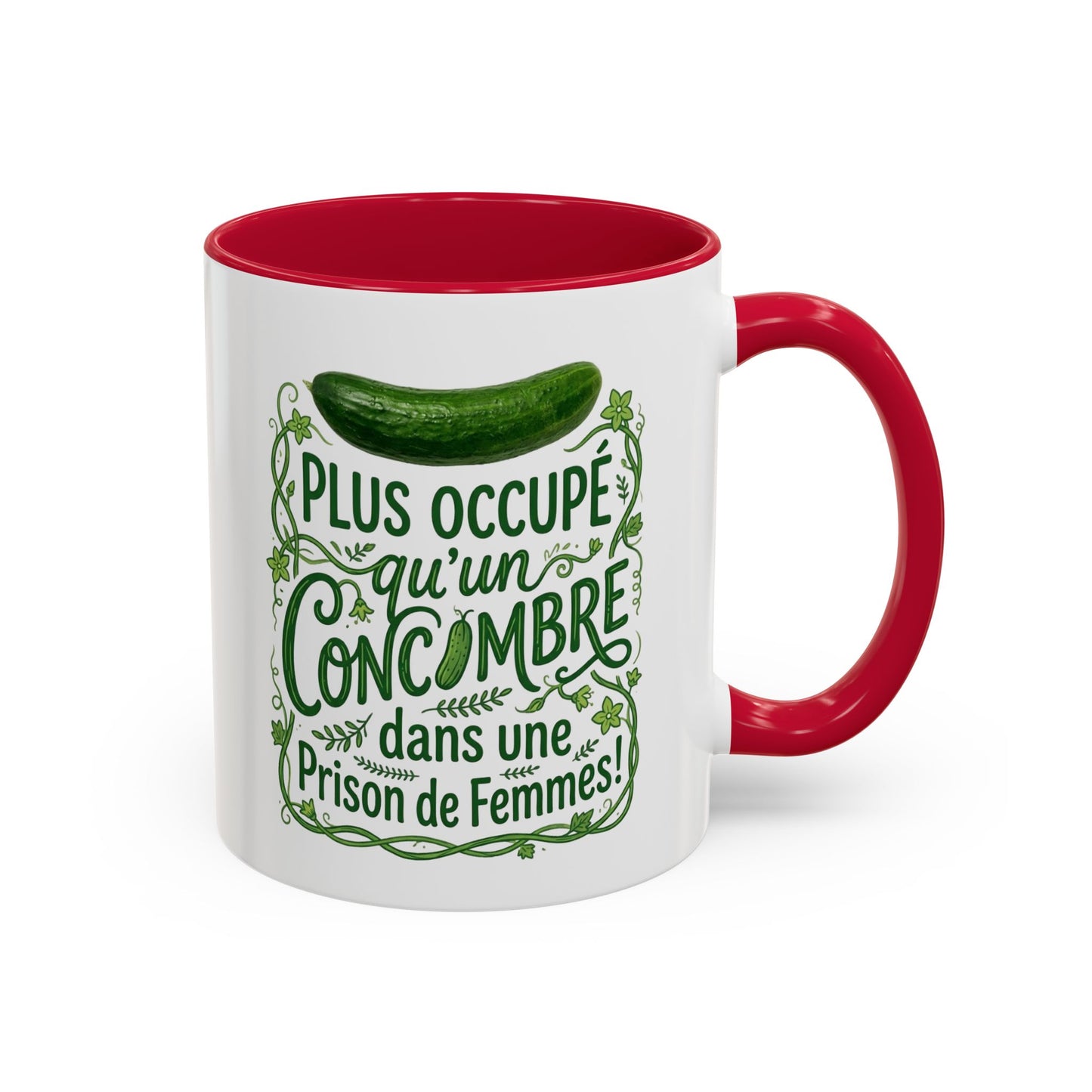 Tasse Humour Concombre 325ml – Mug Céramique Citation Drôle Jardin Légume Cadeau Original