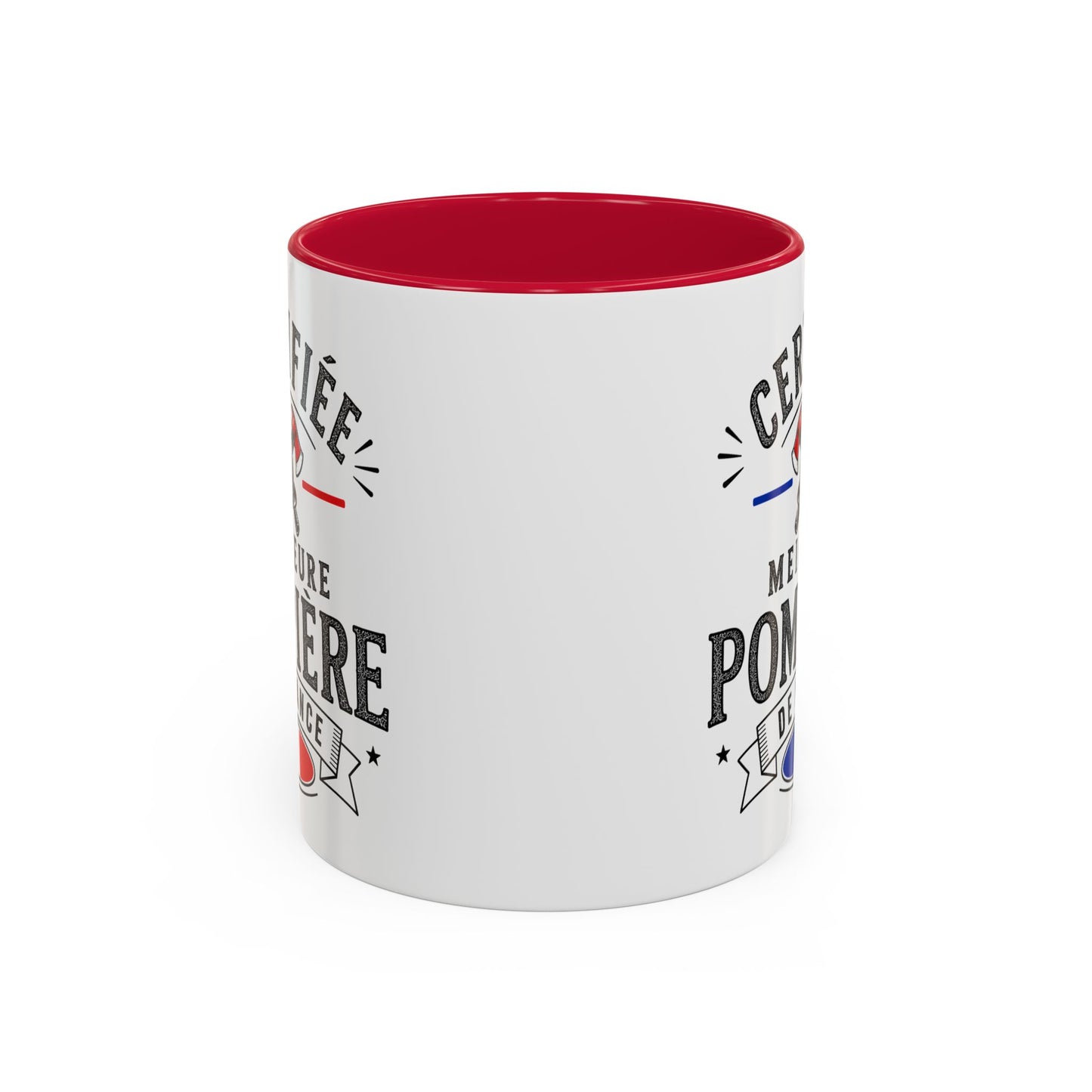 Mug Pompière Femme – Certifiée Meilleure Pompière de France – Tasse Métier – Cadeau Original Femme Pompier