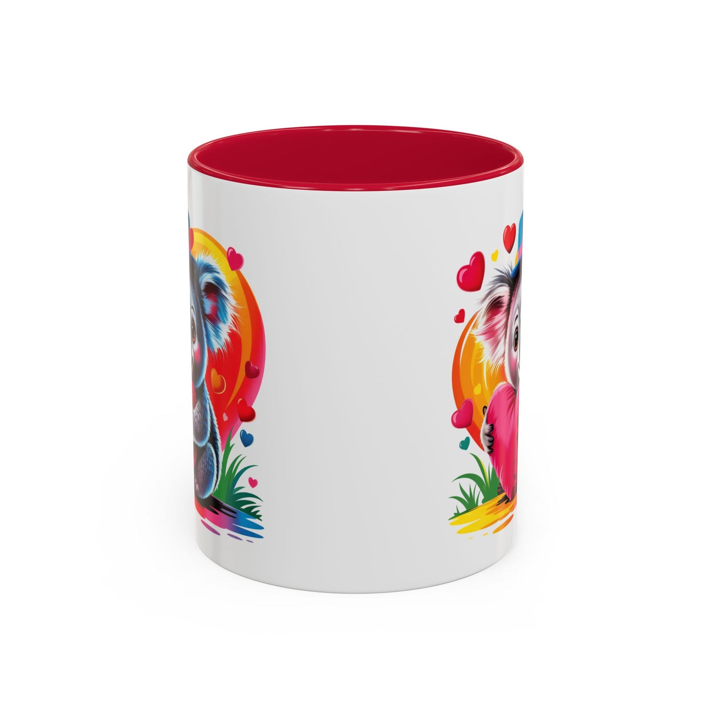 Mug Koala avec Cœur Rose – Tasse Kawaii Amour et Tendresse – Cadeau Original 325ml