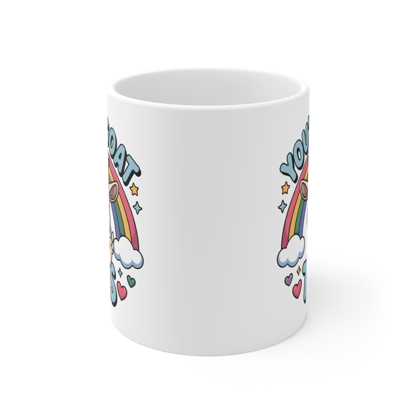 Tasse You’ve Goat This – Mug Chèvre Licorne Arc-en-Ciel – Cadeau Motivation Drôle 325ml