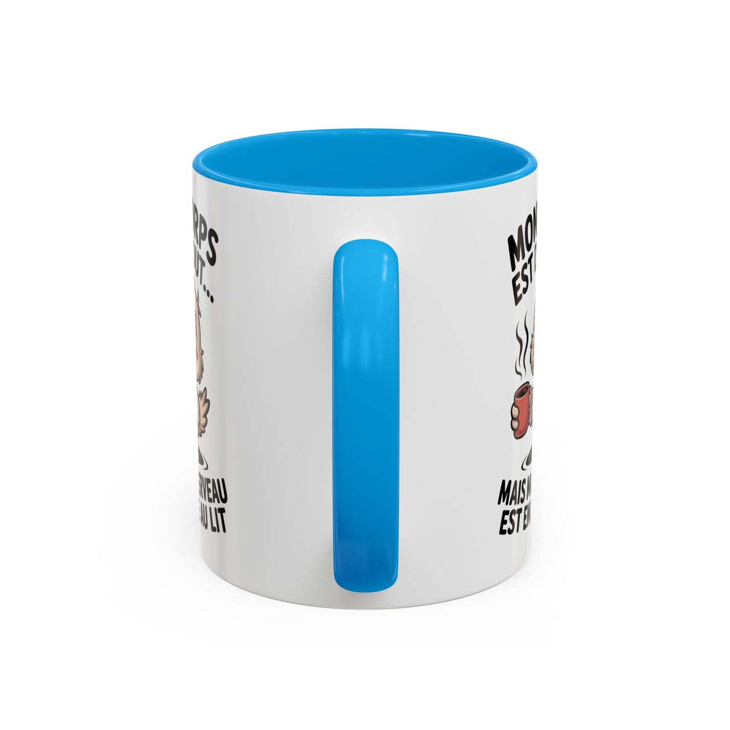 Tasse Canard Humour Café 325ml – Mug Céramique Fatigue Réveil Matin Cadeau Original Drôle