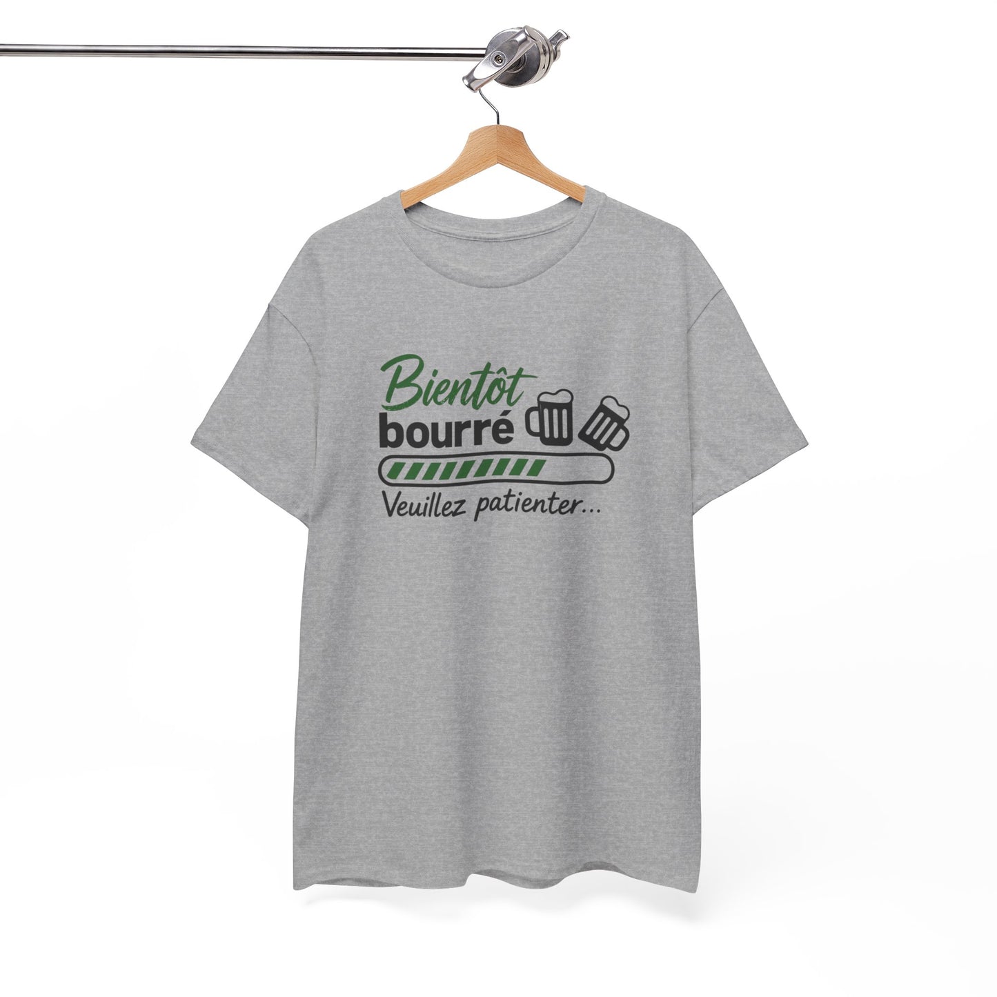 T-Shirt Humour Apéro Homme Femme – Tee Shirt Bientôt Prêt Apéro – Cadeau Drôle Soirée Bière Noir Blanc Gris