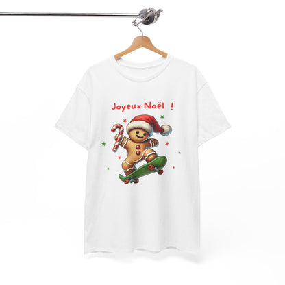 Tee Shirt Joyeux Noël avec Pain d'Épice en Skate – Pour Homme et Femme