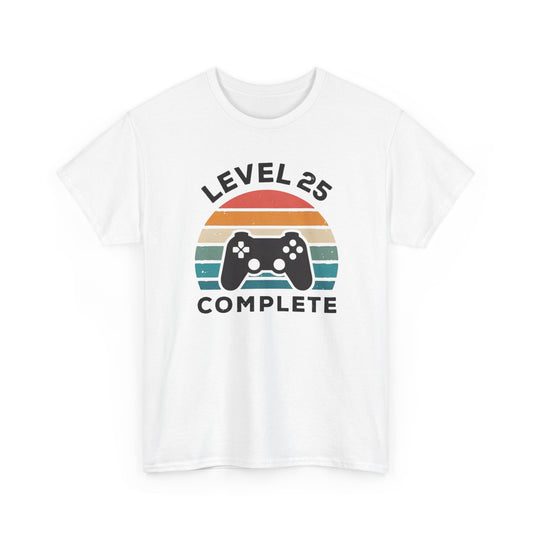 Tee-Shirt 25 Ans Homme et Femme – Cadeau Anniversaire 25ème Gamer Gaming – Idée Cadeau Jeu Vidéo Original pour Passionné de Jeux Vidéo