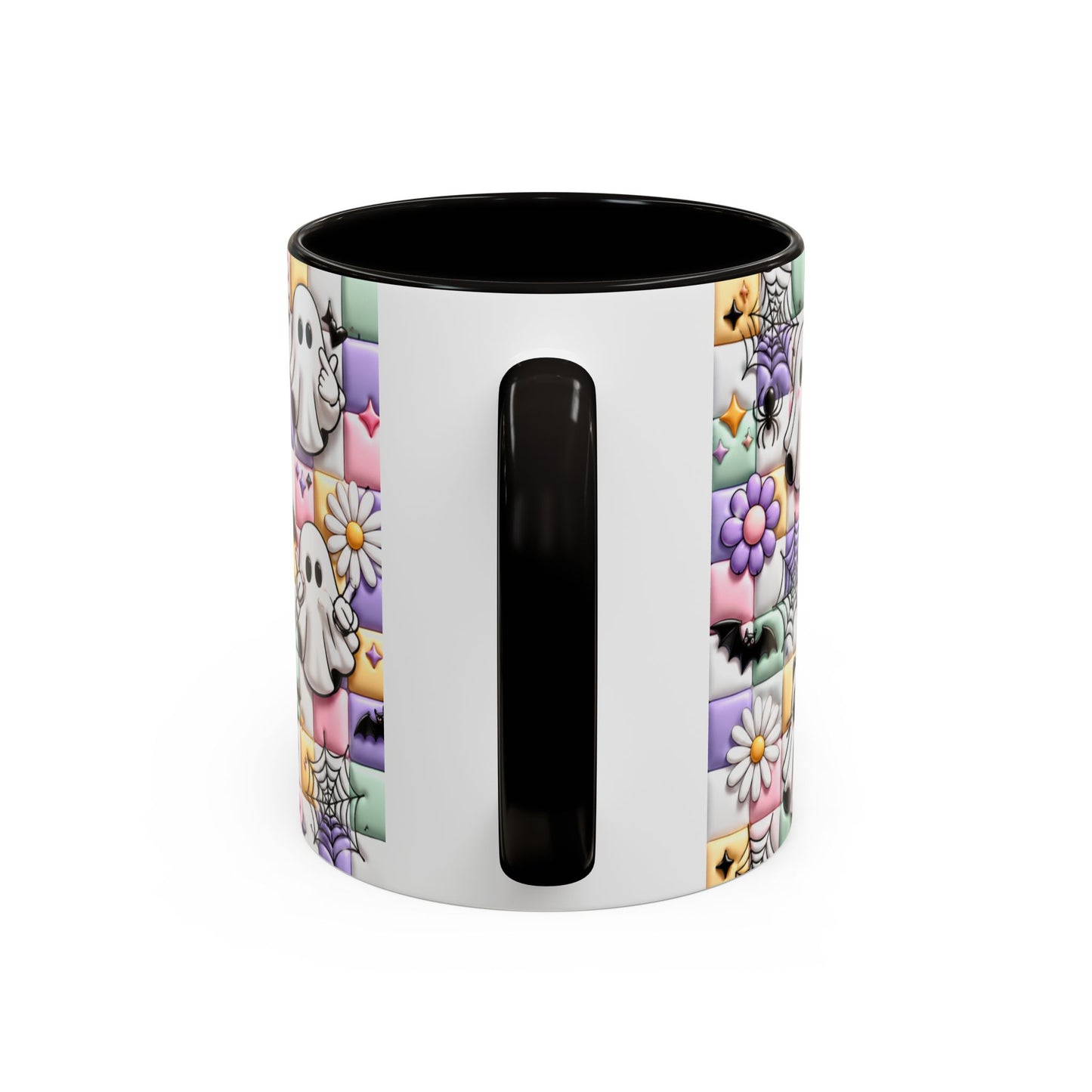 Tasse Fantômes Kawaii Halloween – Mug Cute Goth Pastel avec Chauves-Souris et Toiles – Cadeau Femme Fille 325ml