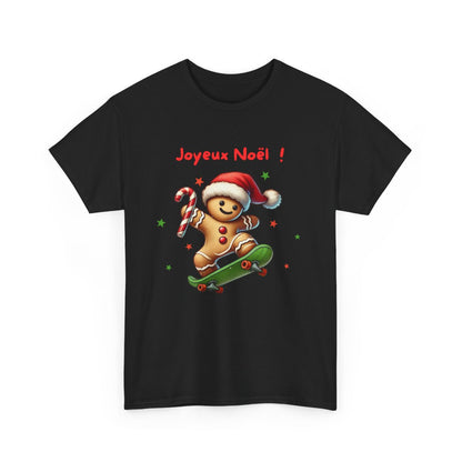Tee Shirt Joyeux Noël avec Pain d'Épice en Skate – Pour Homme et Femme