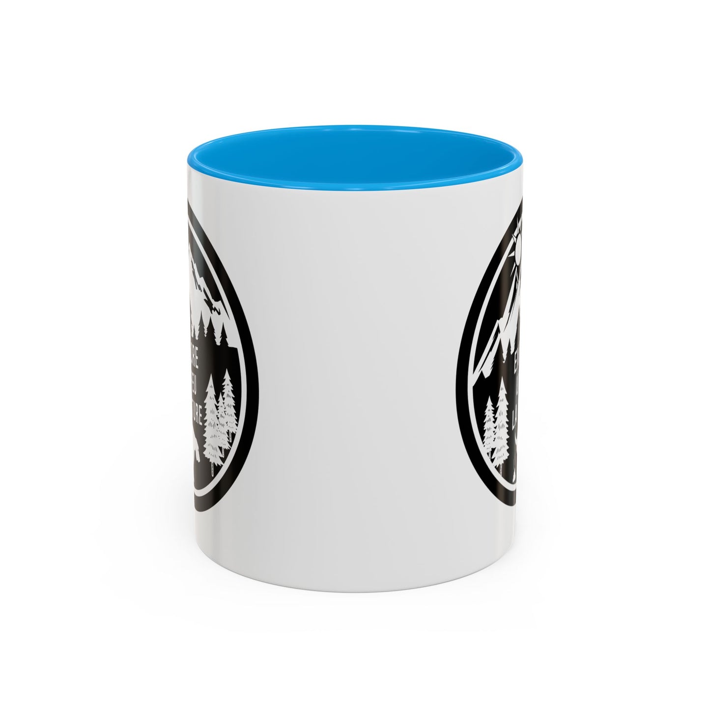 Mug Nature Homme et Femme – Tasse Chien Montagne Forêt Randonnée – Cadeau Amoureux des Animaux et Grands Espaces – Idée Cadeau Camping Aventure Plein Air – 325 ml Noir Bleu Rouge