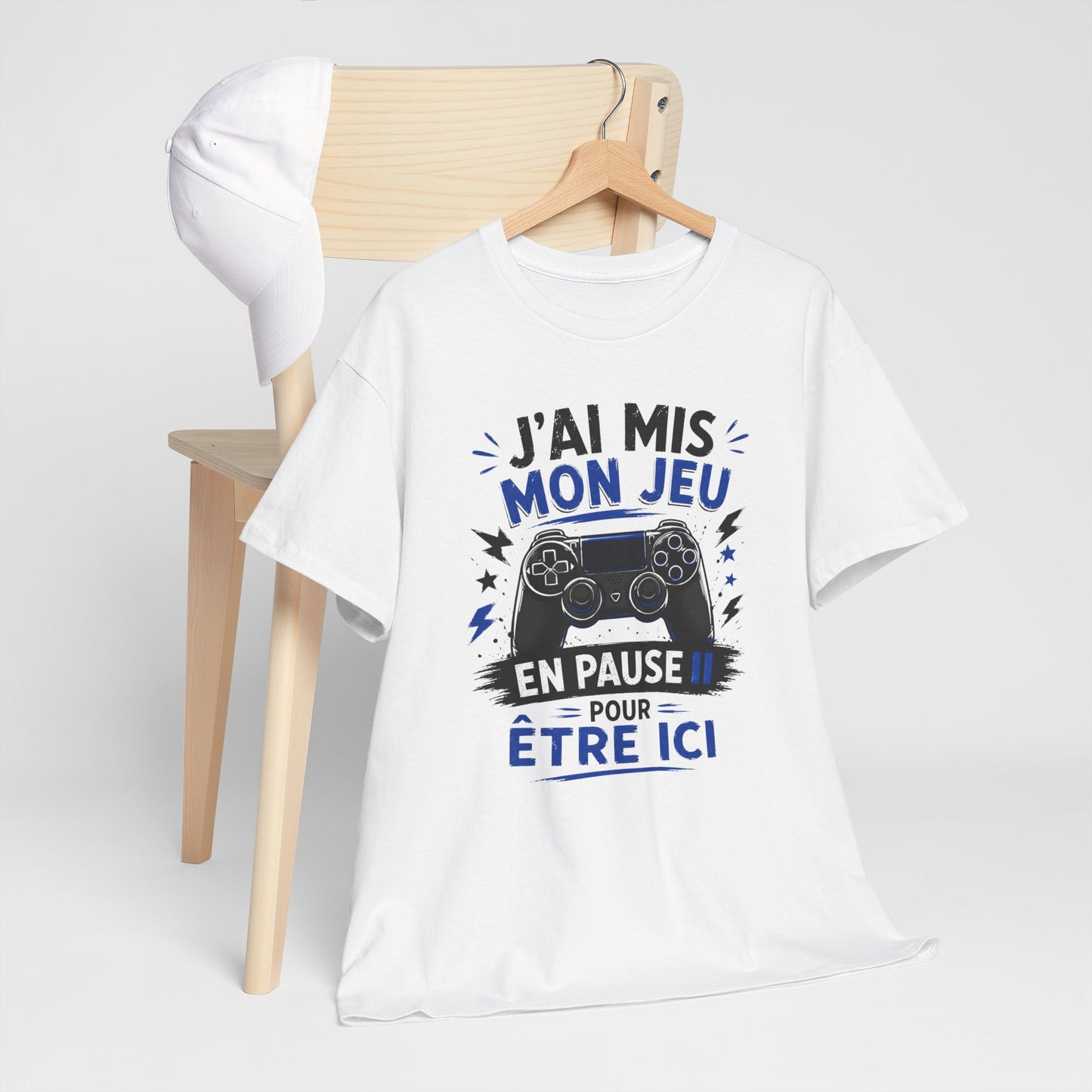 Tee-Shirt Gamer Homme et Femme – Humour Gaming Manette Jeu Vidéo – Cadeau Original Geek Passionné de Jeux Vidéo