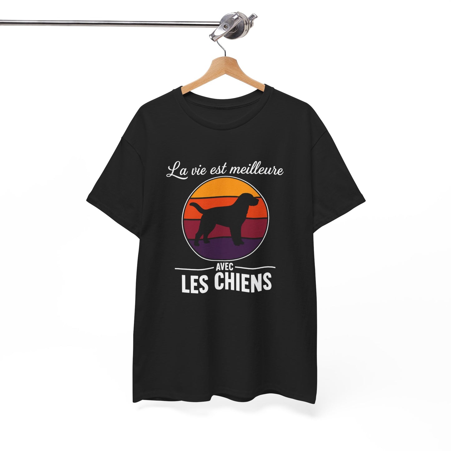 T-Shirt Chien Homme et Femme – Cadeau Amoureux des Chiens – Passion Animaux Compagnon Canin – Idée Cadeau Maître Maîtresse Chien
