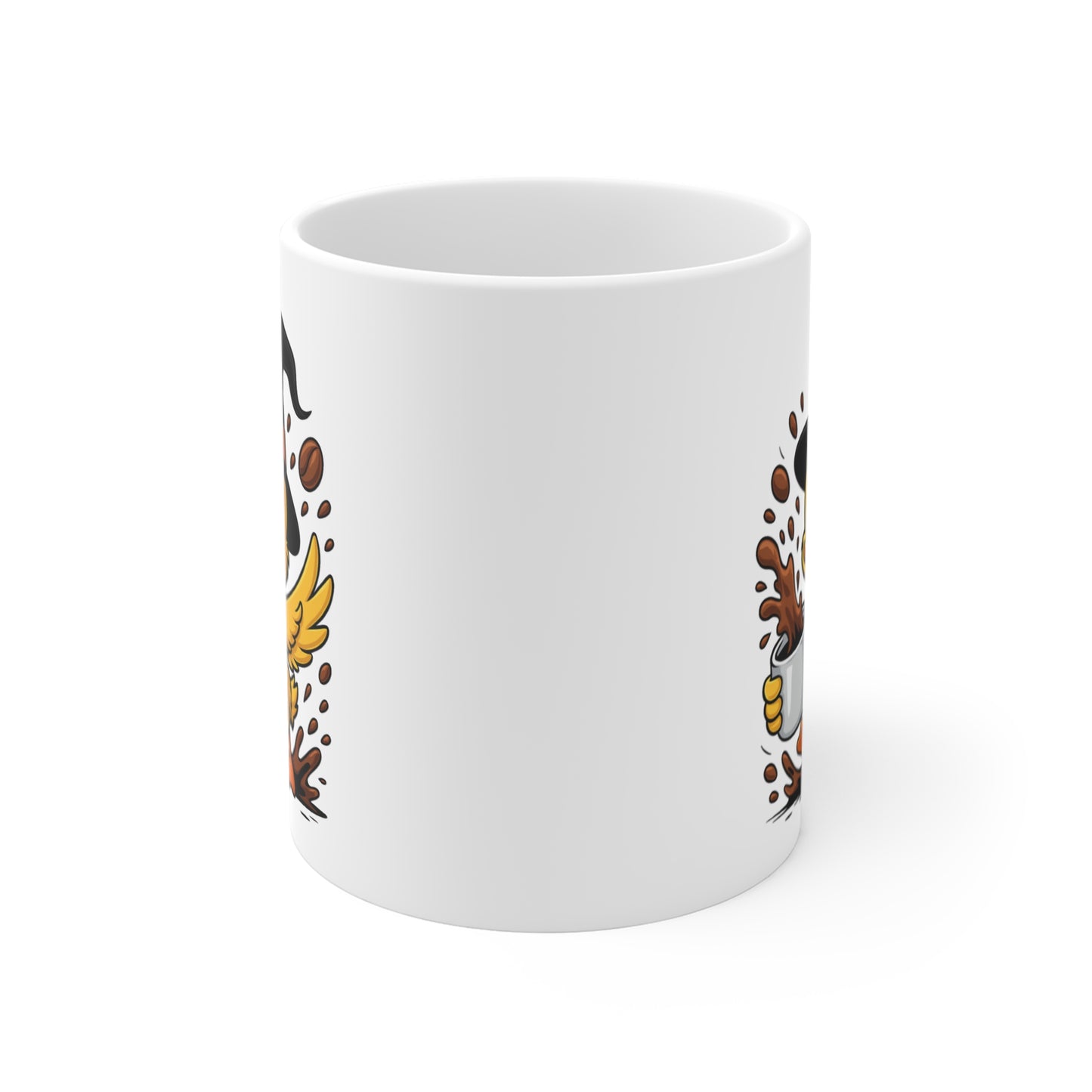 Tasse Canard Sorcière Halloween – Mug Céramique Café 325ml – Cadeau Fantaisie Original