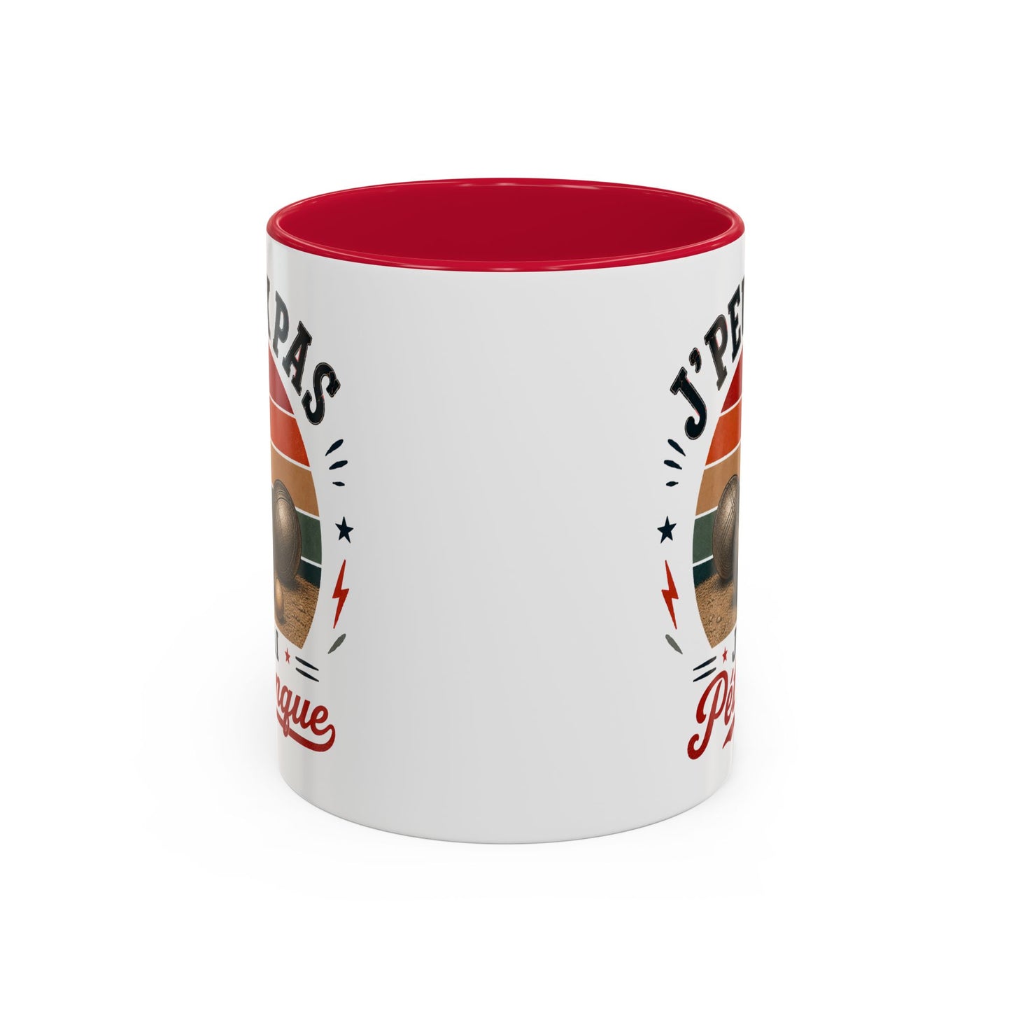 Tasse J’Peux Pas J’Ai Pétanque – Mug Humour Joueur de Boules Vintage – Cadeau Pétanque Homme Femme 325ml