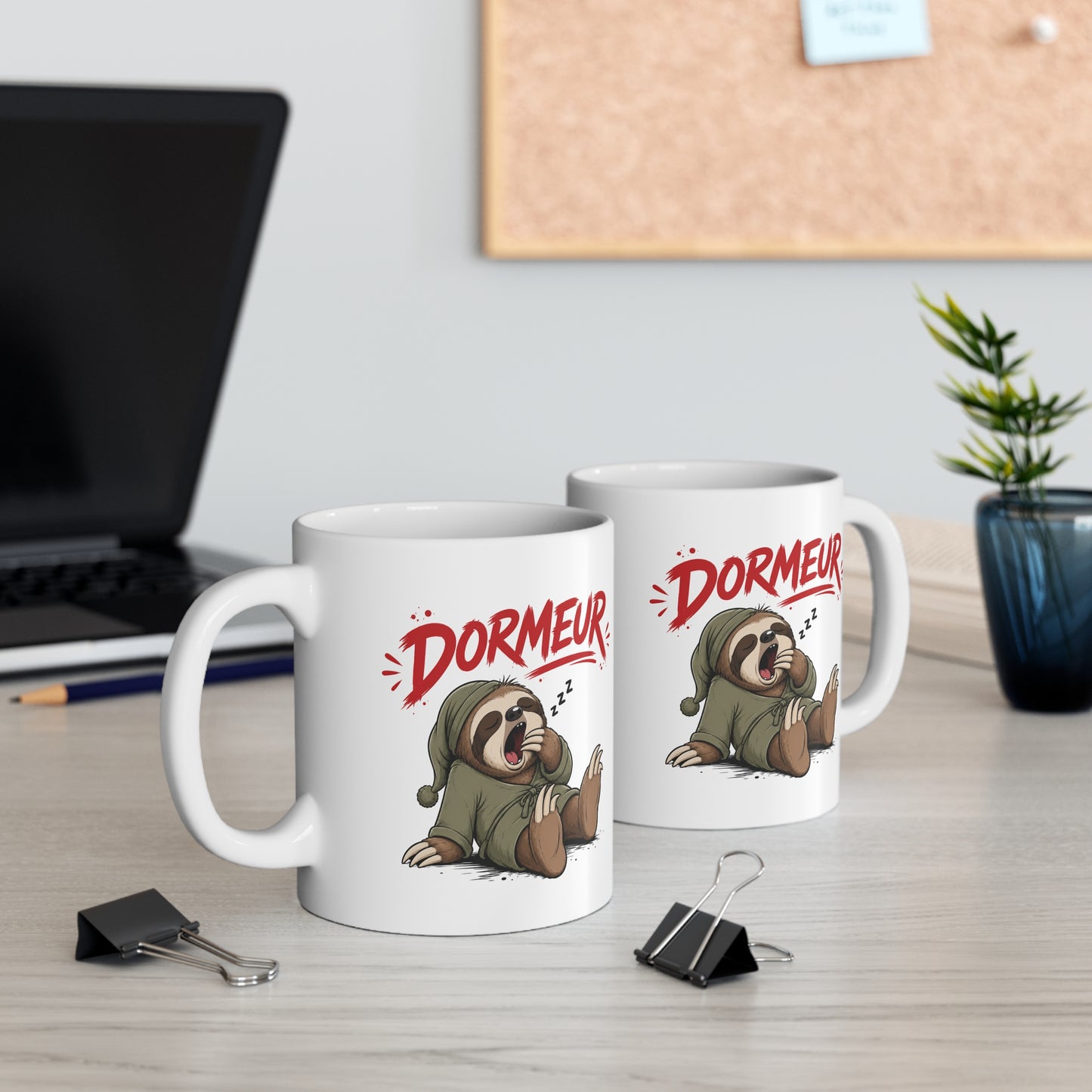 Tasse Dormeur Homme – Mug Humour Paresseux Fatigué – Cadeau Drôle Homme 325ml