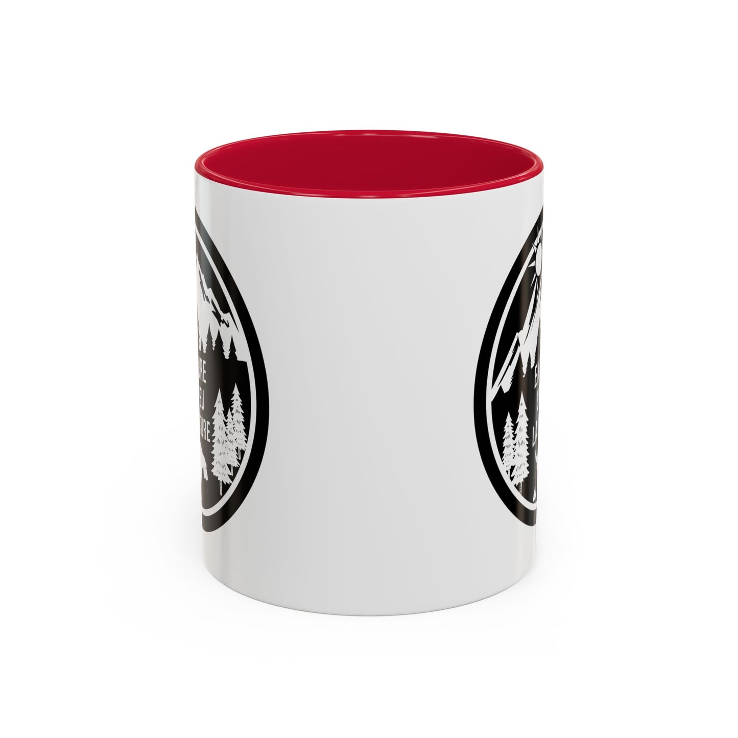 Mug Nature Homme et Femme – Tasse Chien Montagne Forêt Randonnée – Cadeau Amoureux des Animaux et Grands Espaces – Idée Cadeau Camping Aventure Plein Air – 325 ml Noir Bleu Rouge