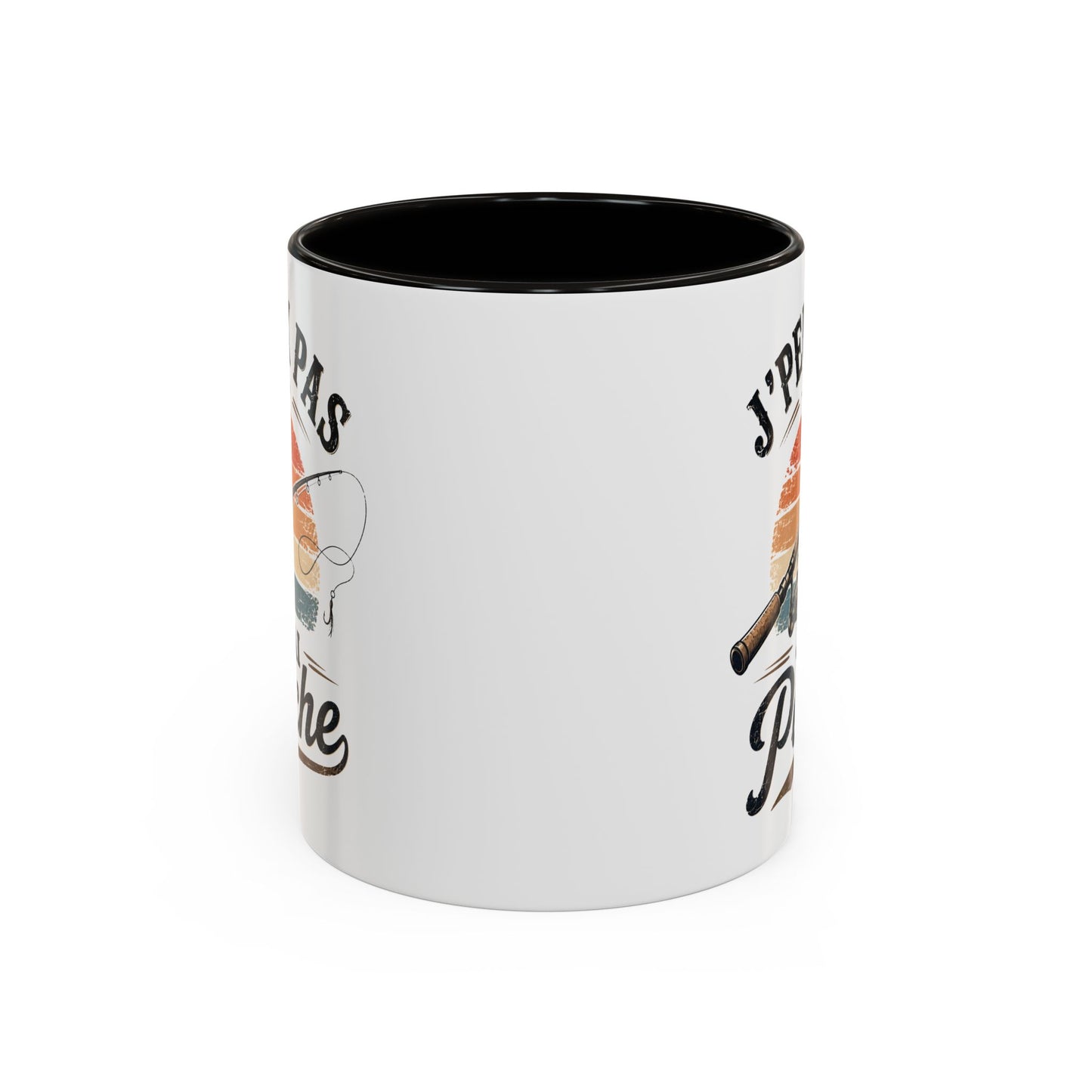 Tasse J’Peux Pas J’Ai Pêche – Mug Pêche Vintage Humoristique – Cadeau Pêcheur Homme Nature 325ml