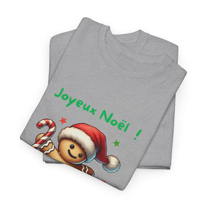 T Shirt Joyeux Noël avec Pain d'Épice en Skate – Pour Homme et Femme