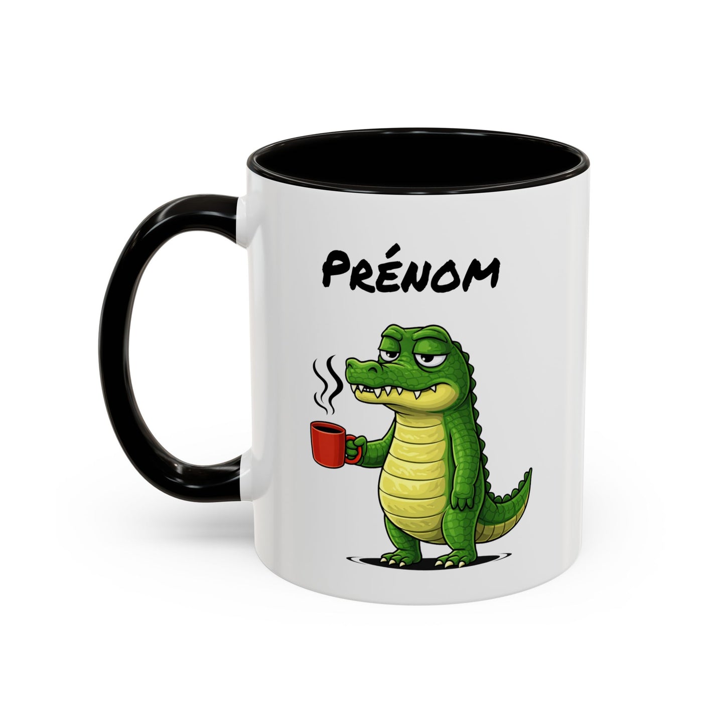 Mug Crocodile Personnalisable 325ml – Tasse Café Humour Animal Drôle Matin Difficile Cadeau