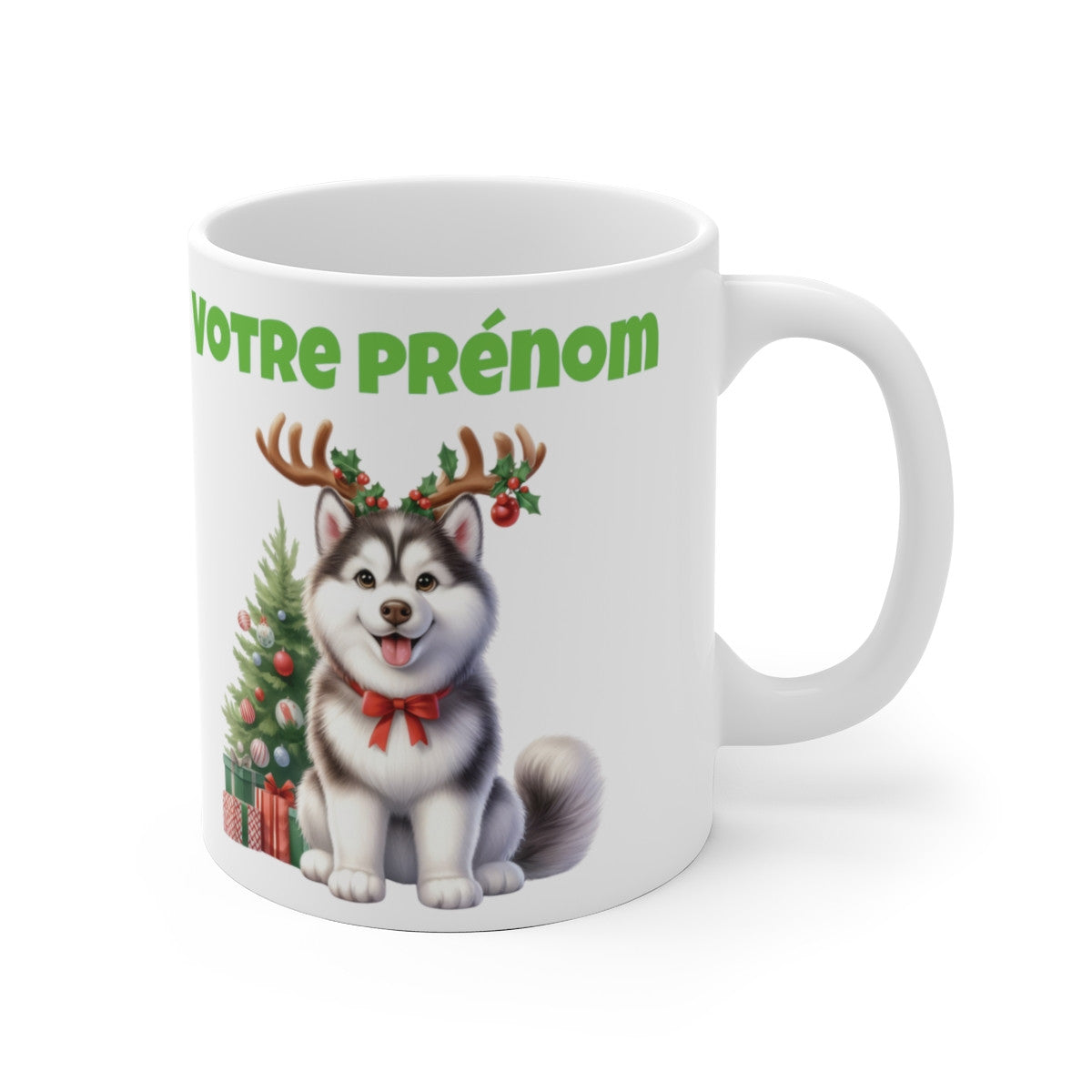 Mug Personnalisable de Noël avec Chien idée cadeau pour enfants et adultes
