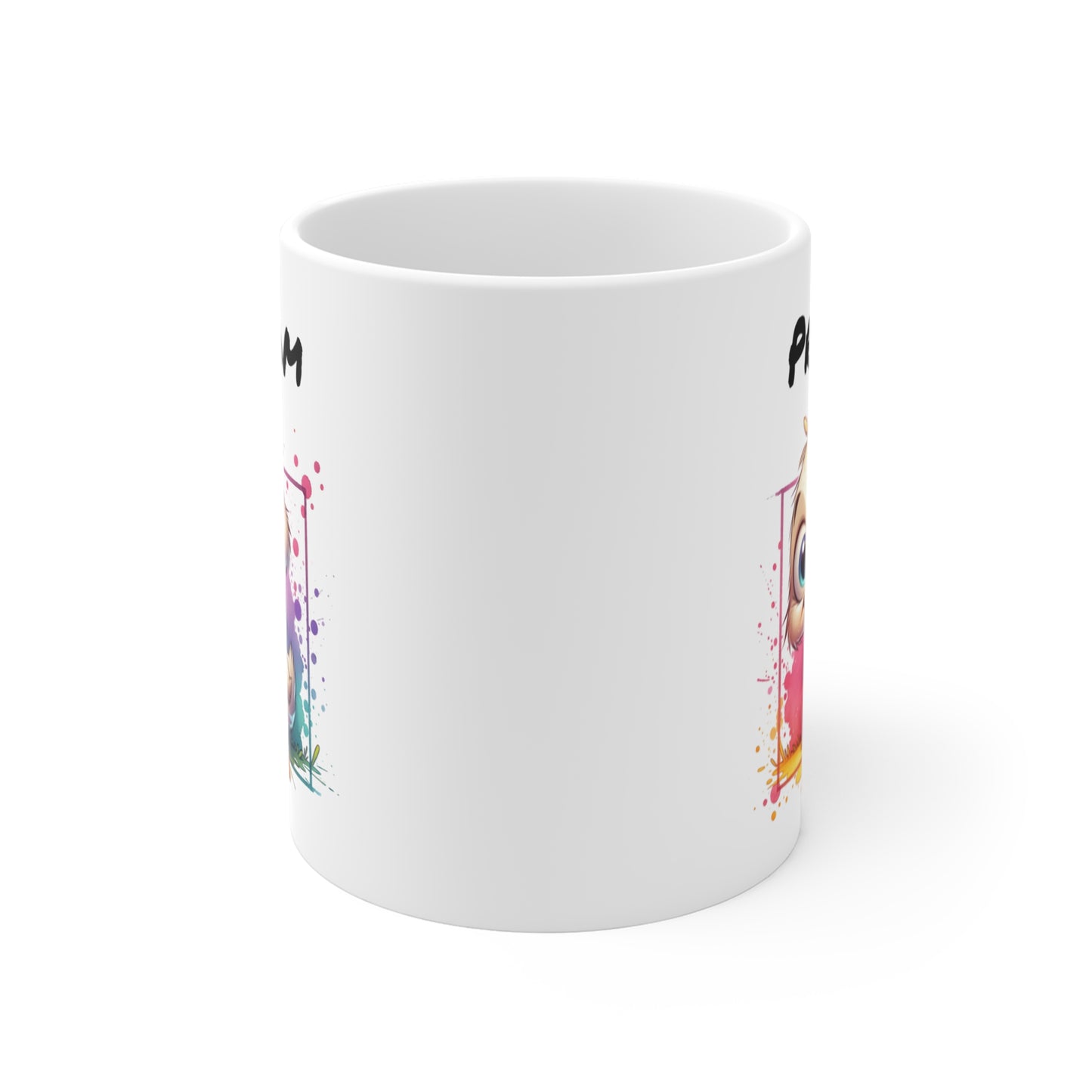 Tasse Personnalisable Caneton Blanc Mignon – Mug Prénom Illustration Colorée – Cadeau Animal Doux Rigolo 325ml