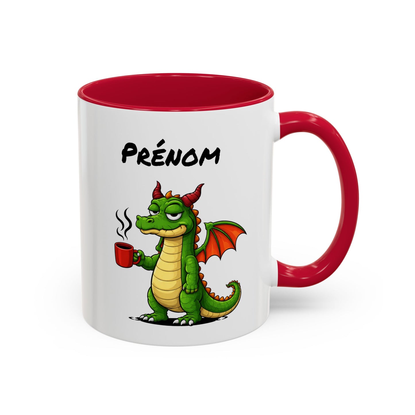 Mug Dragon Personnalisable 325ml – Tasse Café Humour Fatigue Matin Drôle Cadeau
