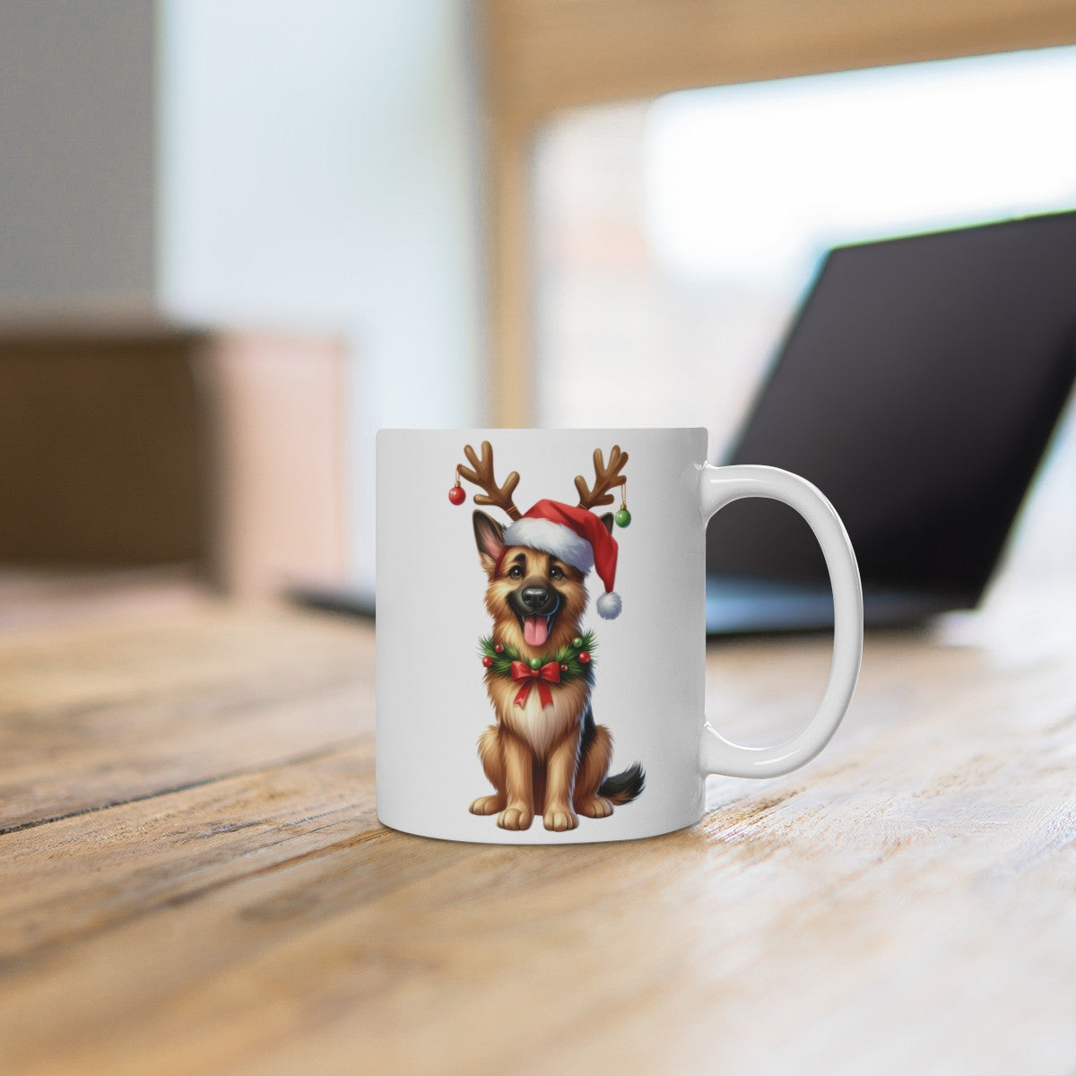 Mug Berger Allemand de Noël – Tasse Festive pour Enfant et Adulte