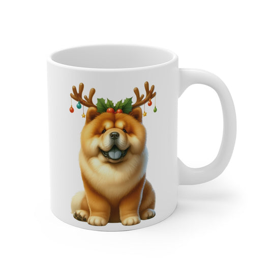 Mug Chien Chow-Chow de Noël – Tasse Festive en Céramique pour Enfant et Adulte