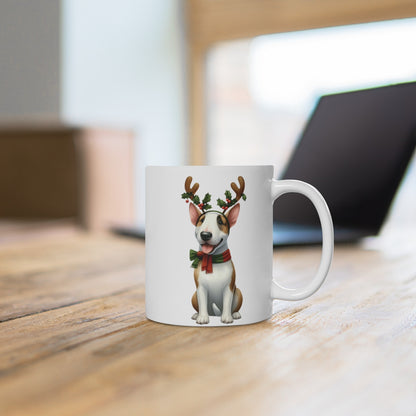 Mug Chien Bull Terrier de Noël – Tasse Festive en Céramique pour Enfant et Adulte