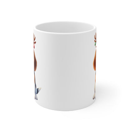 Mug Chien Beagle de Noël – Tasse Festive en Céramique pour Enfant et Adulte