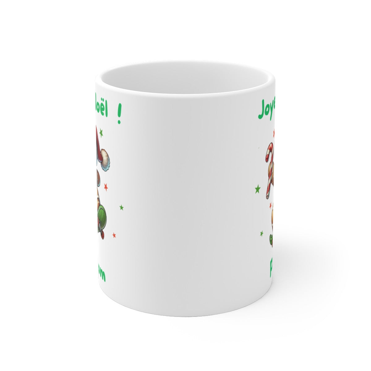 Mug Noël Pain d'Épice sur Skate – Tasse Personnalisable avec Prénom