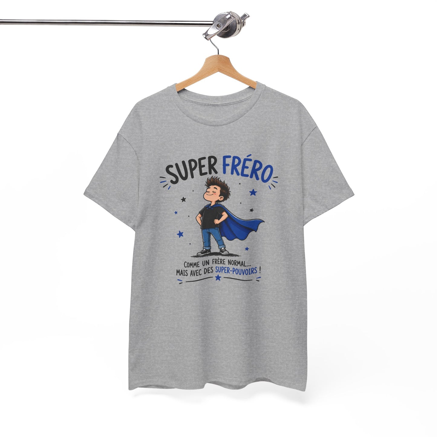 Tee Shirt Frère Homme – Super Fréro Comme un Frère Normal Mais Carrément Super – T-Shirt Humour Cadeau Original