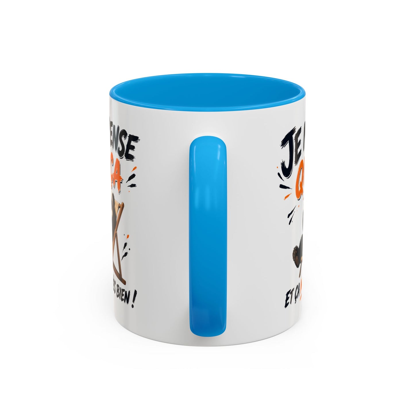 Tasse Je Ne Pense Qu’à Ça – Mug Panda Relax et Humour – Cadeau Original Détente 325ml