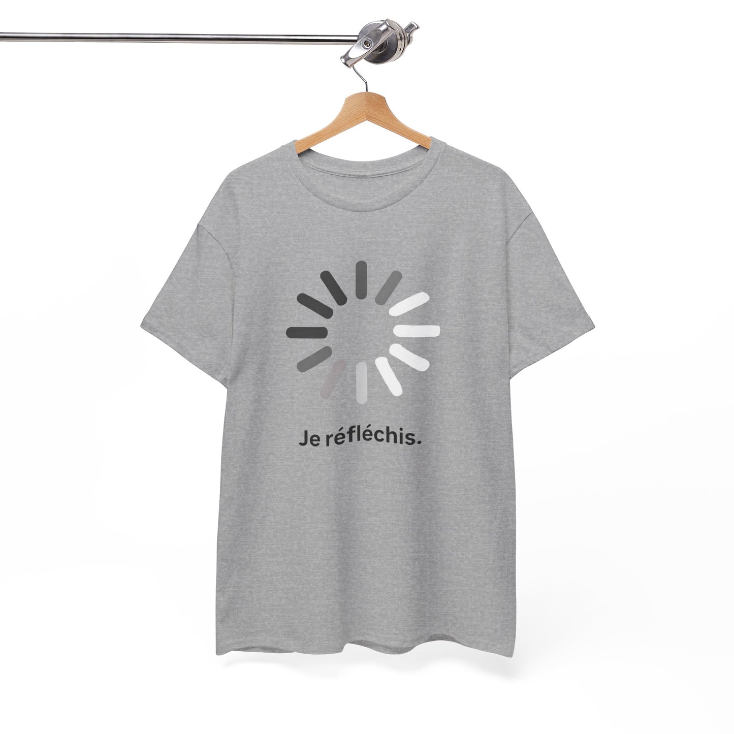 T-Shirt "Je Réfléchis" – Design Icône Chargement – Tee-Shirt Humour Geek Minimaliste