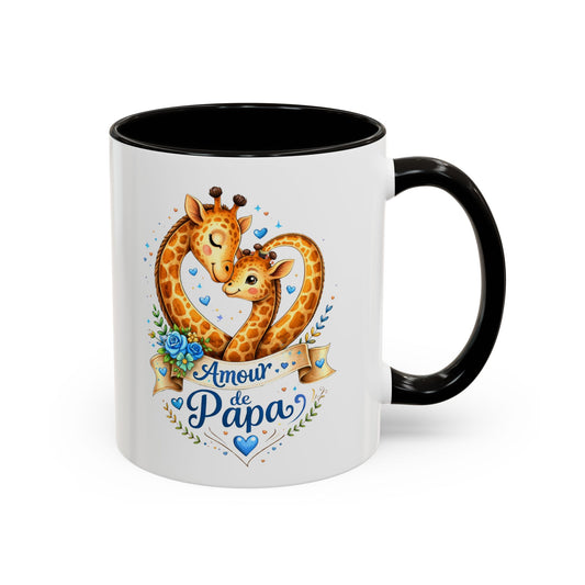 Tasse Amour de Papa Girafes – Mug Père Enfant Mignon – Cadeau Fête des Pères Anniversaire Papa – Céramique 325ml