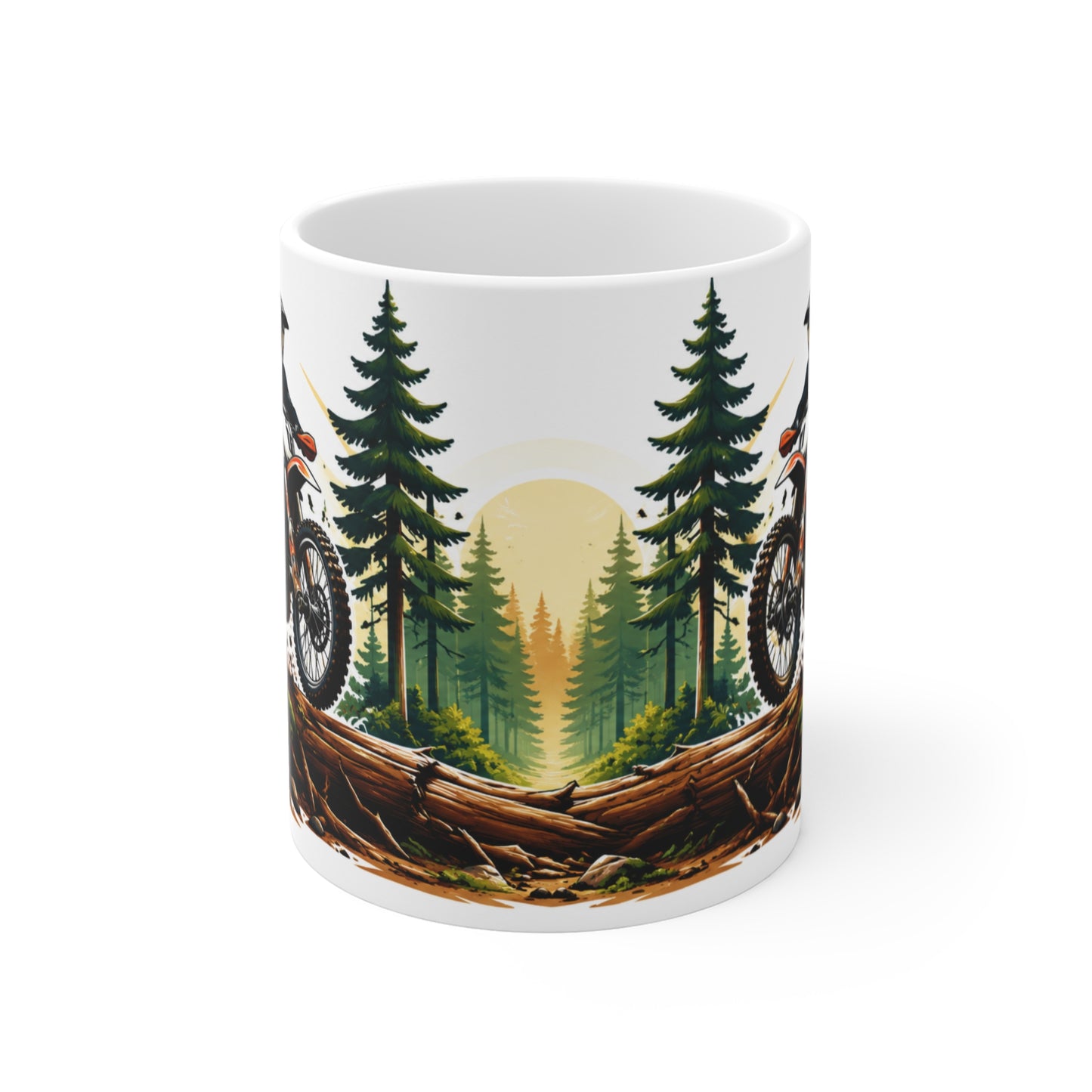 Tasse Motocross Enduro – Mug Moto Cross Tout Terrain Forêt – Cadeau Pilote Off Road 325ml
