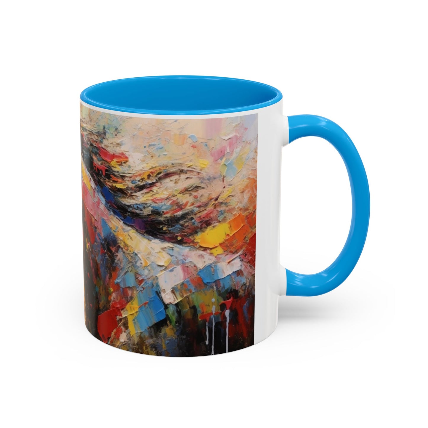 Mug Cheval Artistique Coloré – Tasse Peinture Moderne Cheval Abstrait – Cadeau Passion Équitation 325ml