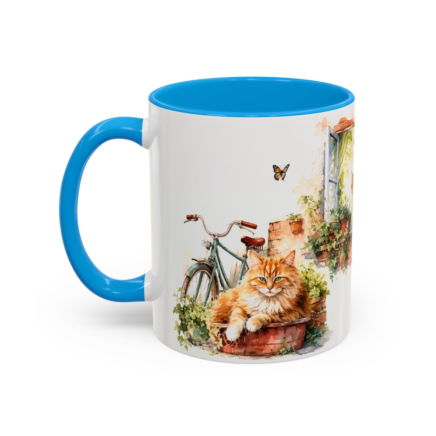 Tasse Chat Aquarelle Vintage – La Vie est Meilleure avec des Chats – Mug Déco Champêtre et Félin 325ml