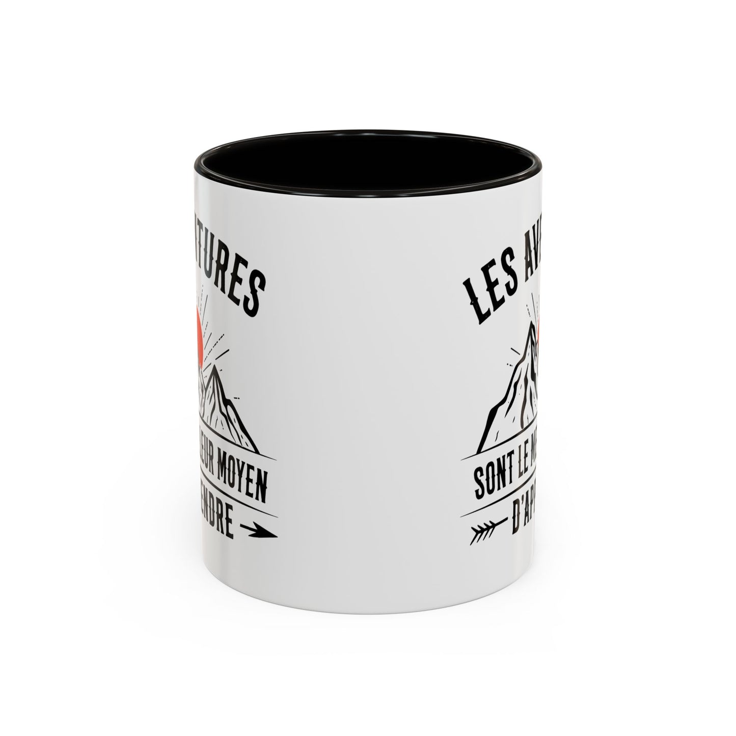 Tasse Camping Homme et Femme – Les Aventures sont le Meilleur Moyen d’Apprendre – Mug Montagne Nature Randonnée – Cadeau Original Campeur – 325 ml