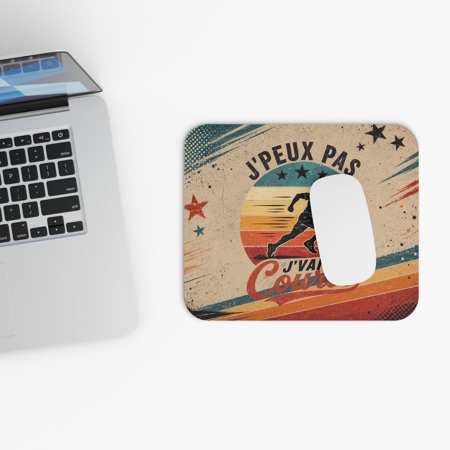 Tapis de Souris Running Homme J'Peux Pas J'Vais Courir – Cadeau Humour Course à Pied Jogging Marathon Trail Runner Bureau