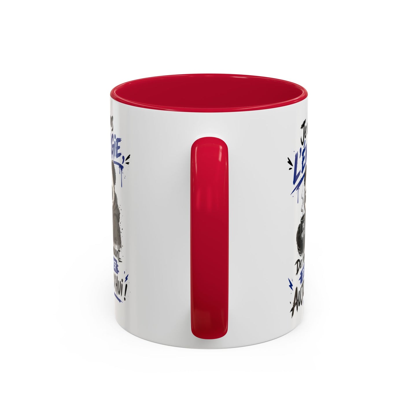 Mug Panda Fatigué Humoristique – Je n’ai pas l’énergie de faire semblant aujourd’hui – Tasse Café Drôle Motivation 325ml