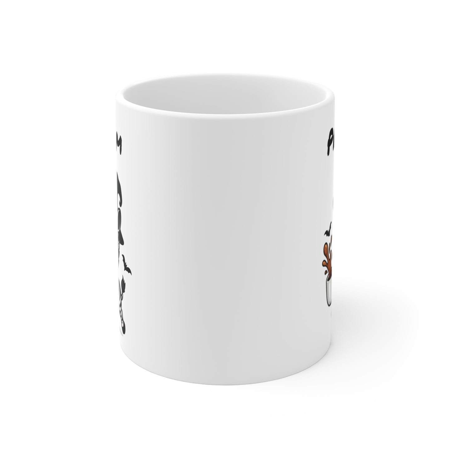 Tasse Personnalisable Zèbre Sorcier Café – Mug Prénom Céramique 325ml – Cadeau Drôle Halloween