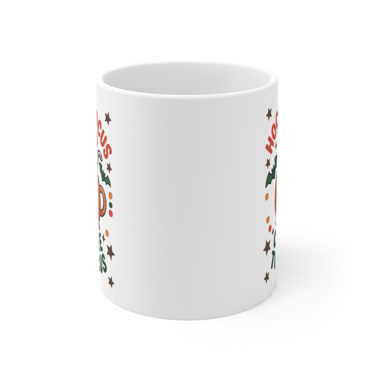 Mug Halloween Citrouille 325ml – Tasse Céramique “Hocus Pocus I Need Coffee to Focus” – Cadeau Café