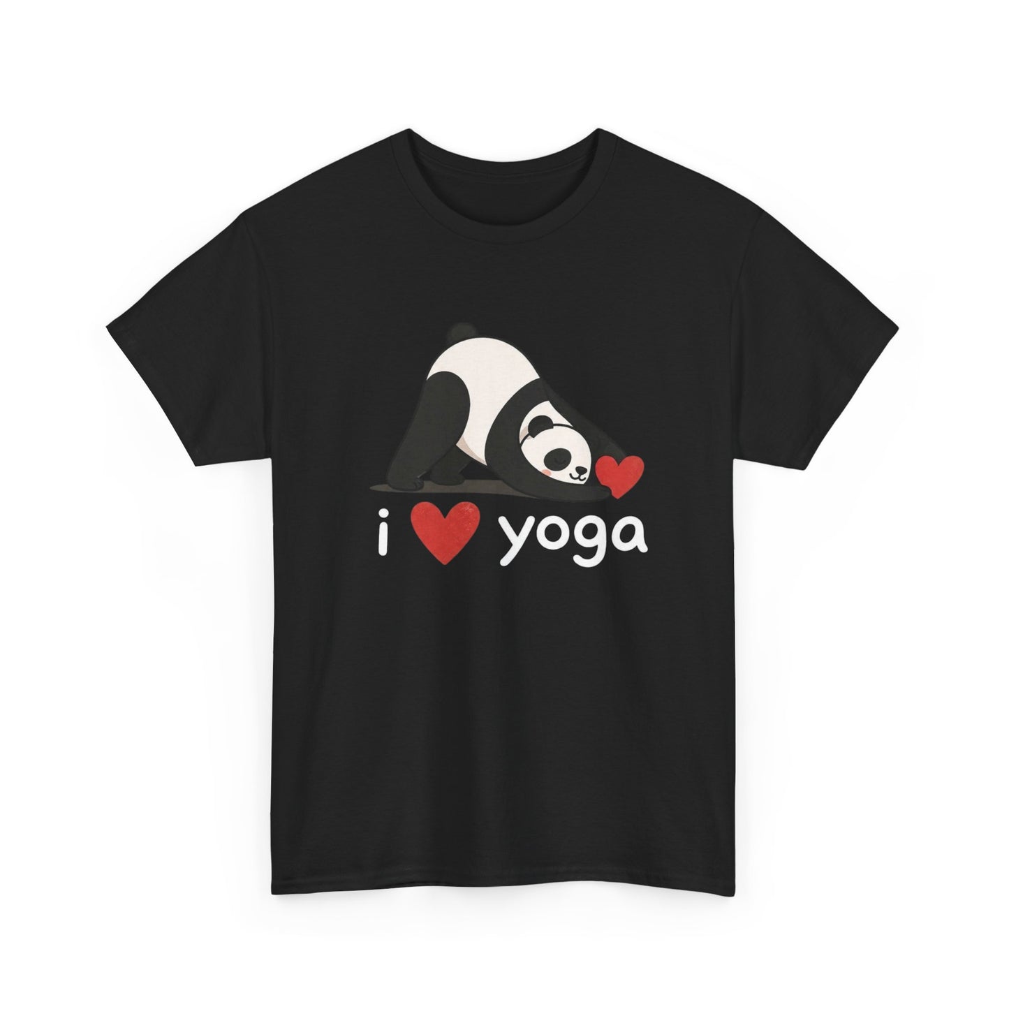 T-Shirt Yoga Panda Homme Femme – I Love Yoga – Tee Shirt Panda Kawaii Méditation Relaxation