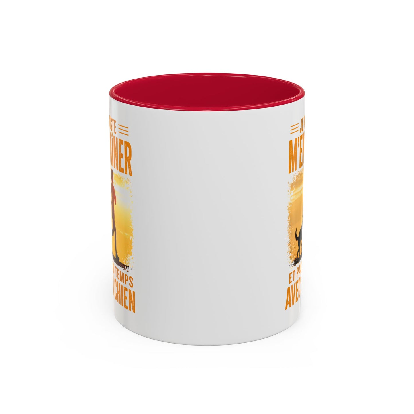 Mug Running Femme avec Chien – Tasse Course à Pied Jogging Sport – Cadeau Coureuse Amoureuse des Chiens Noir Bleu Rouge