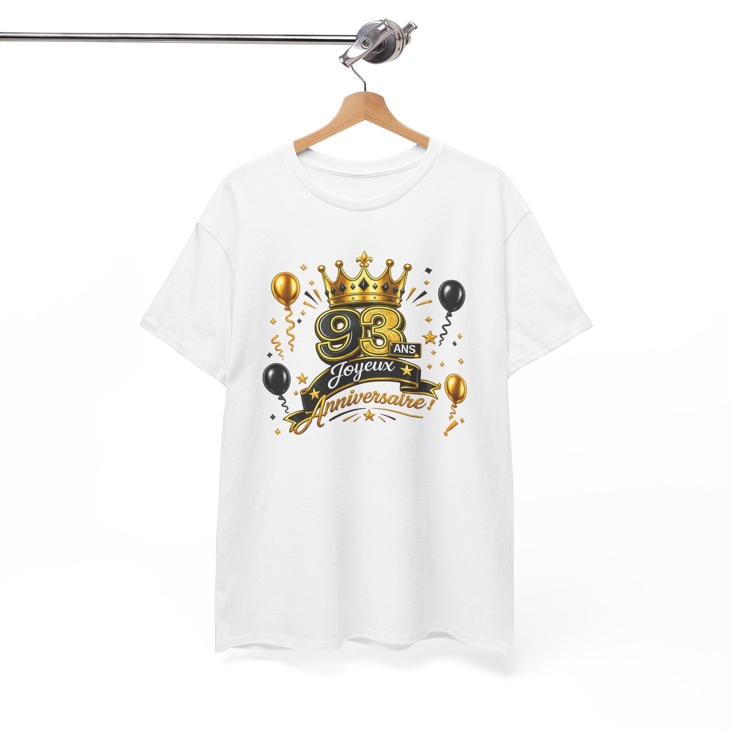 Tee Shirt Anniversaire 93 Ans Homme et Femme – Joyeux Anniversaire – Cadeau 93 Ans