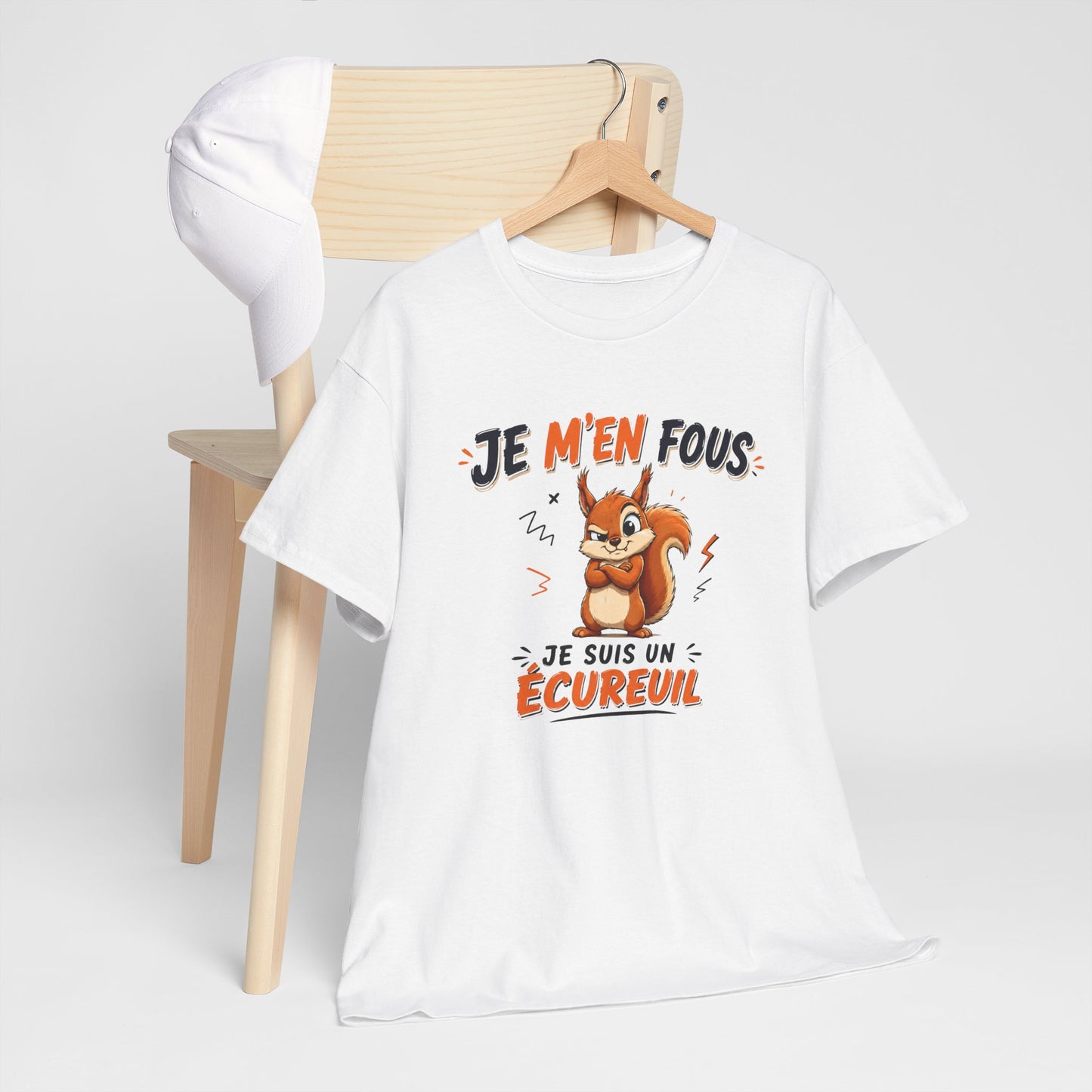 Tee-Shirt Je M’en Fous Je Suis Un Écureuil – Écureuil Drôle Humoristique – Cadeau Homme Femme Amoureux des Animaux