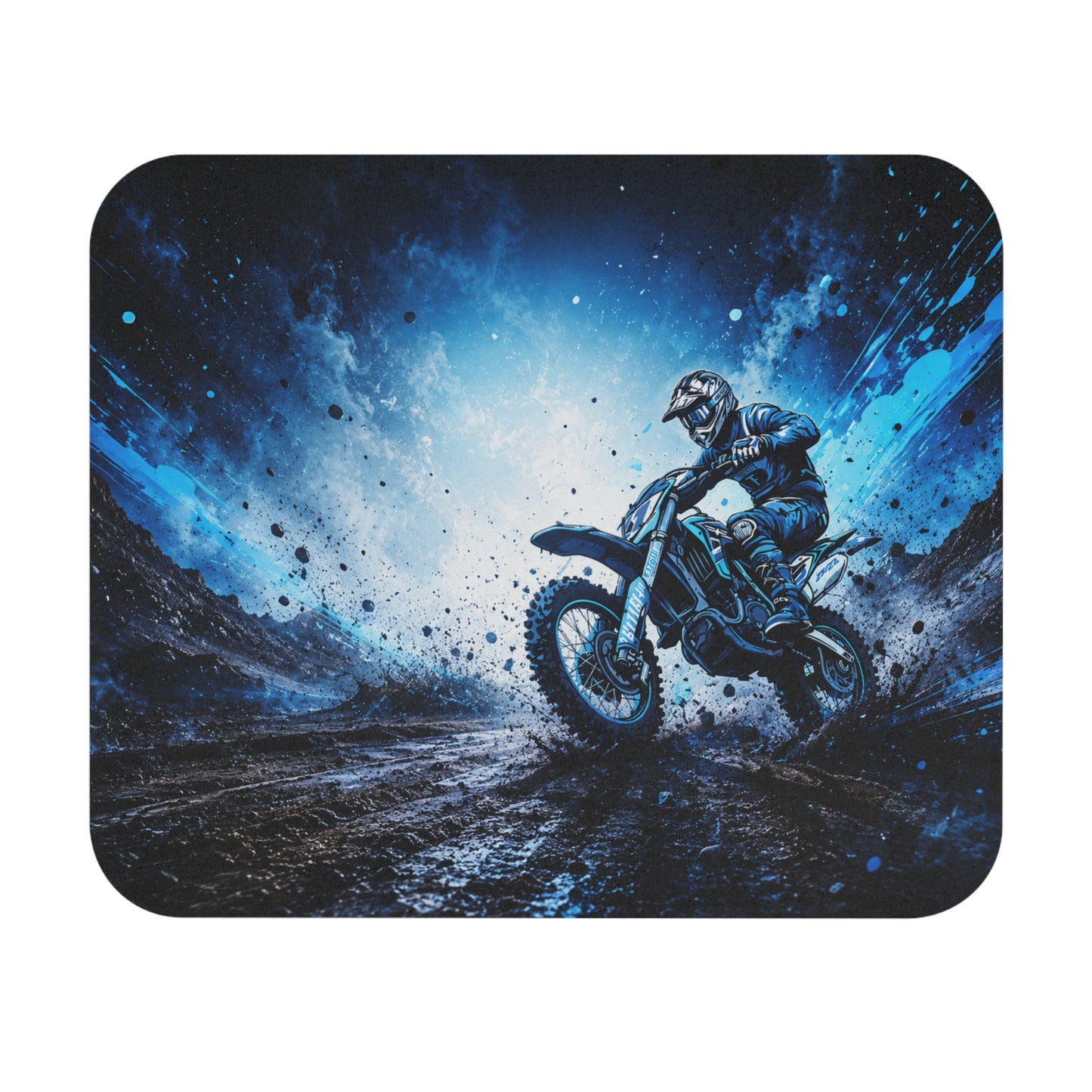 Tapis de Souris 22x18cm Moto Cross – Pilote Motocross Tout-Terrain – Cadeau Passion Moto Enduro Homme Femme – Bureau Gaming