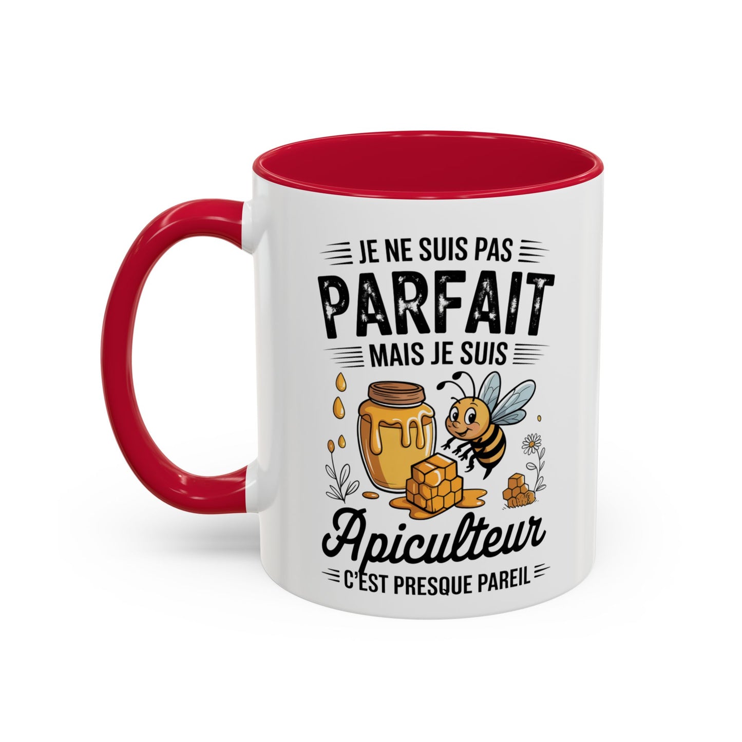 Tasse Je Ne Suis Pas Parfait Mais Je Suis Apiculteur – Mug Humour Abeille et Miel – Cadeau Apiculture Homme Femme 325ml