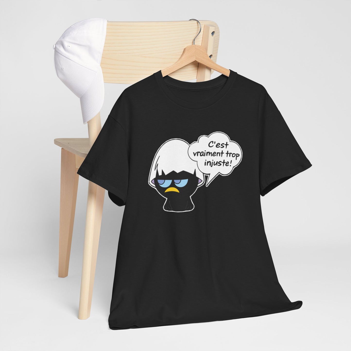 Tee-Shirt Humour  Calimero Râleur Homme Femme – C'est Vraiment Trop Injuste – Cadeau Drôle Personne Boudeuse Mécontente