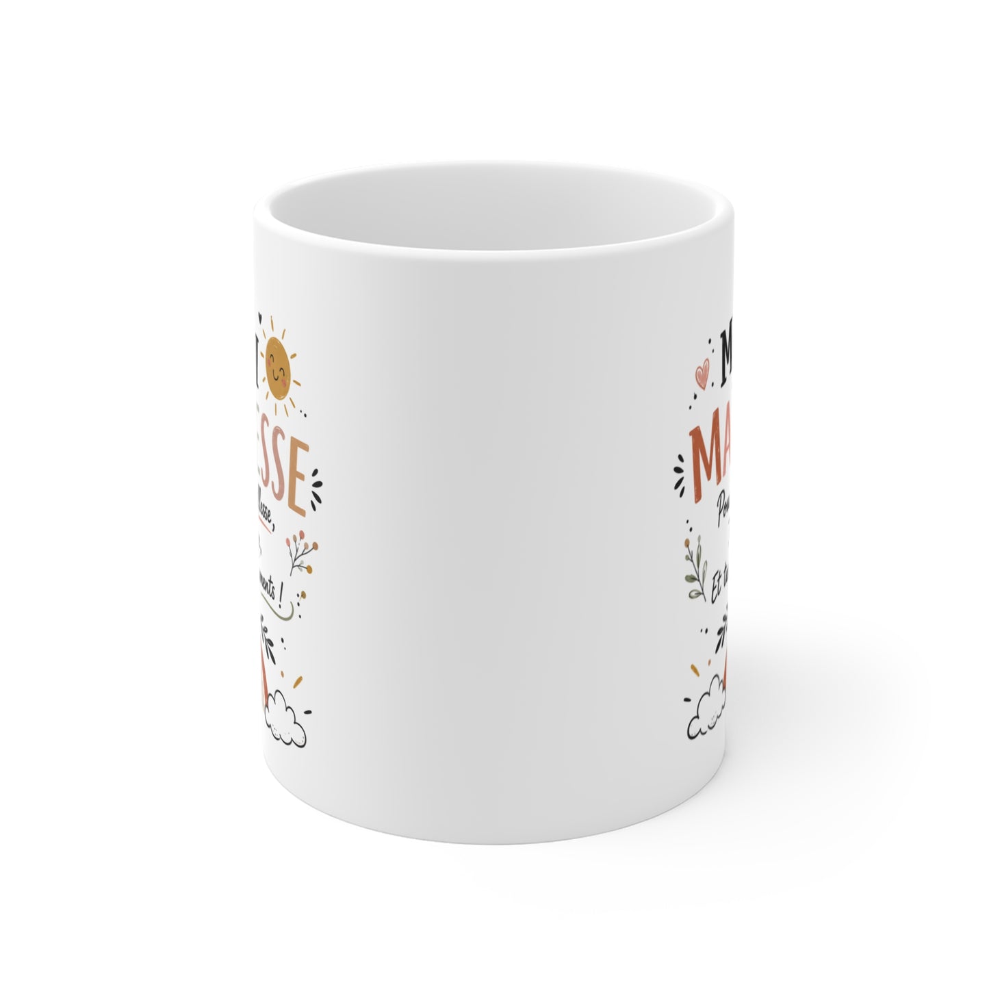 Tasse Merci Maîtresse – Mug Cadeau Maîtresse École Maternelle Primaire – Cadeau Femme 325ml
