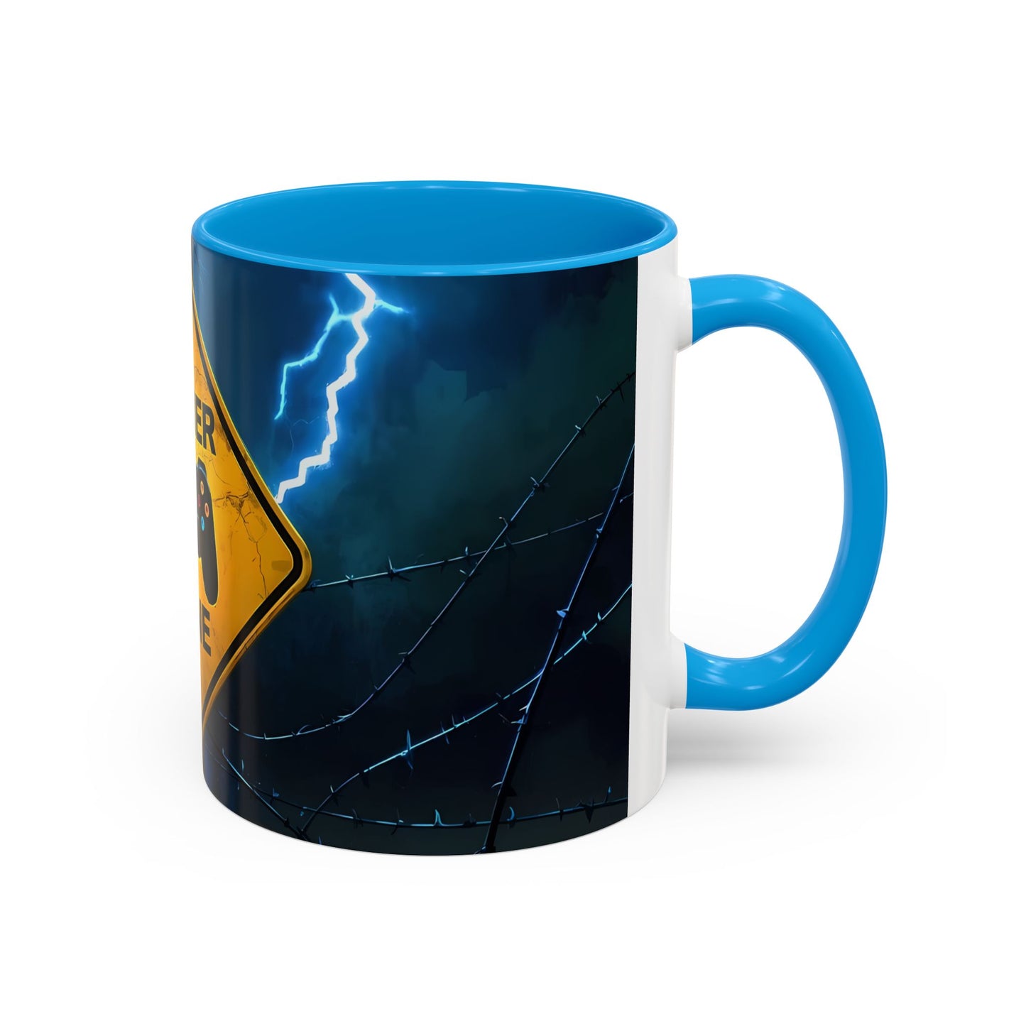 Tasse Gamer Zone – Mug Gaming avec Manette et Effet Néon Électrique – Cadeau Geek Joueur Console 325ml